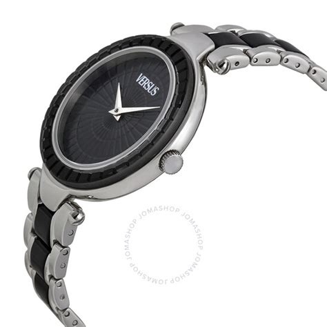 Versus by Versace 3C72400000 Sertie Black Dial Textured Glass 